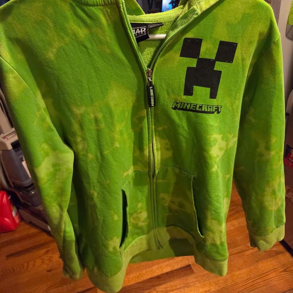 Minecraft Men's Green Hoodie